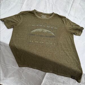 Lucky brand, graphic T-shirt, Venice burnout  khaki, Honolulu Hawaii,  men’s M